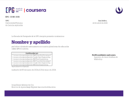 Cursos con certificados de EPG Coursera